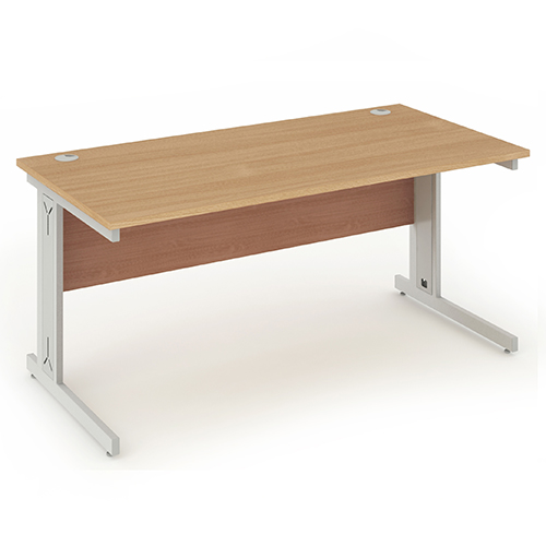 Contract cable managed cantilever frame rectangular desk