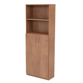 Infinity combination storage cupboard with 2-door cupboard and two open shelves (2,141mm high)