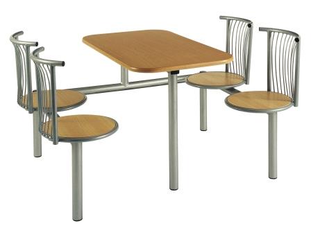 Fixed seating fast food table (CU22)