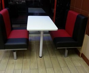 Fixed seating fast food table (CU39)