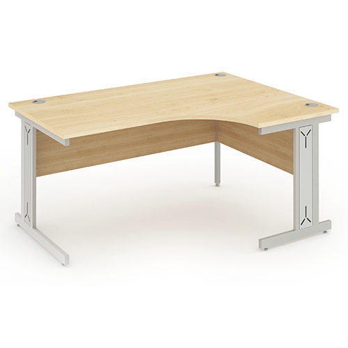 Intrigue cable managed cantilever frame radial desk