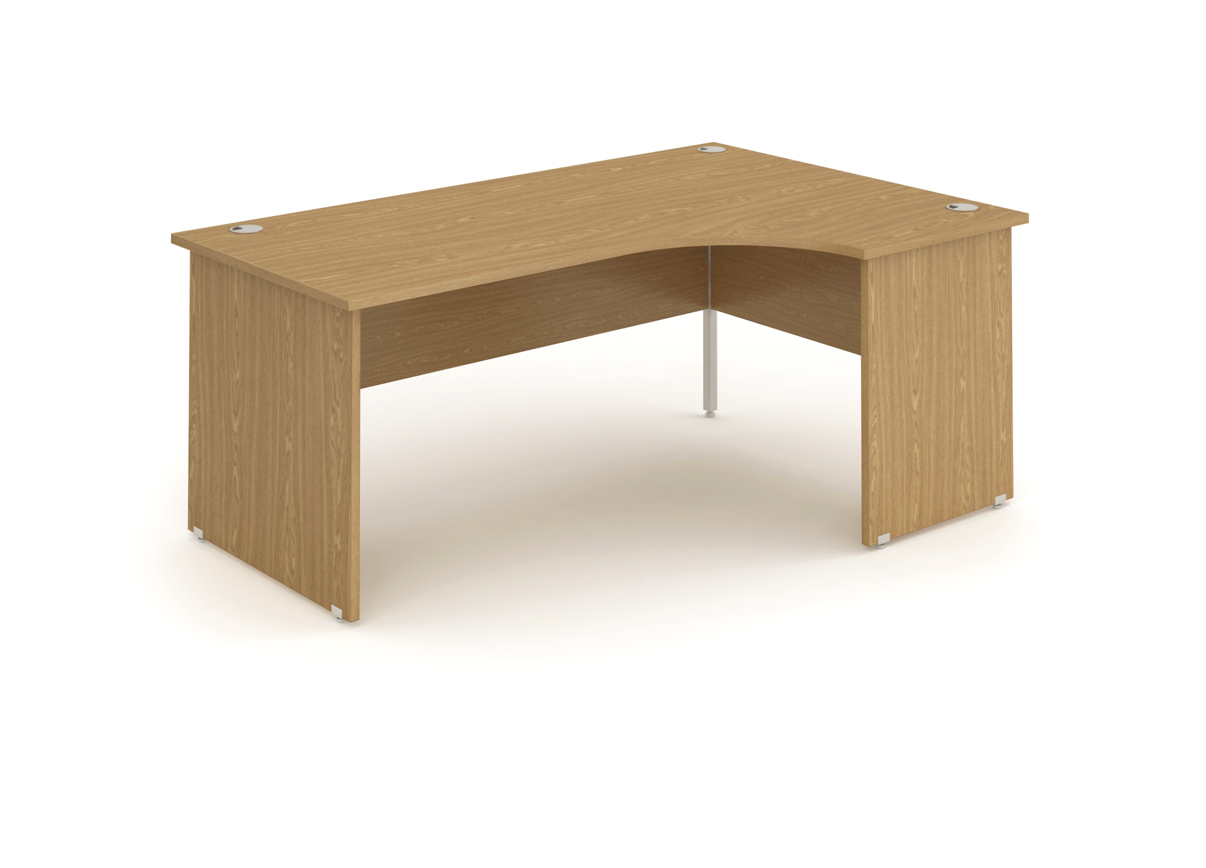 Intrigue panel end radial desk