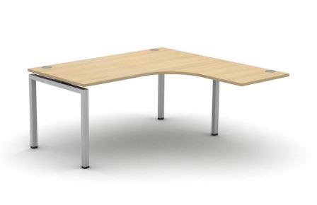 Soho2 core desk with overhang for supporting pedestal. 1600 x 1600mm top