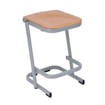 Cantilever frame beech top lab stool