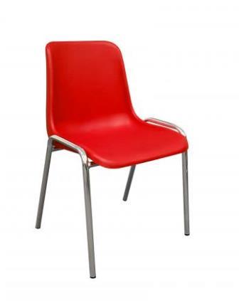 Endurance poly stacking chair. Red