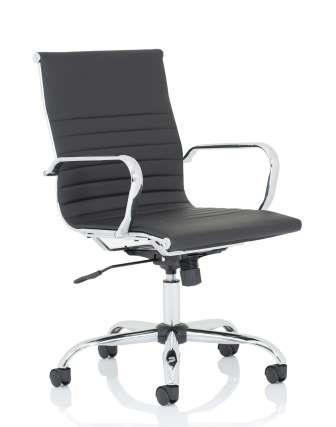 Nolan mid back managerial chair in bonded leather