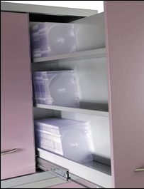 CD metal storage top cabinet with drawers