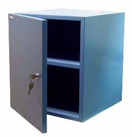 Medicine cabinet with lockable door