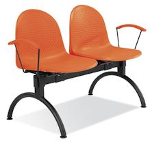 Amigo polypropylene beam seating with side arms