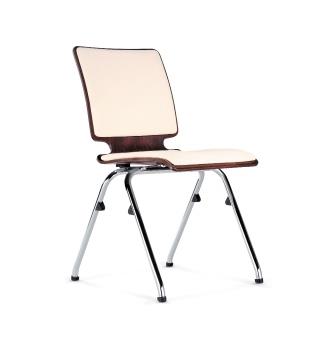 Axo 4-leg chair with upholstered seat and backrest