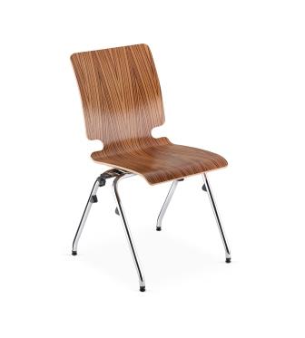 Axo 4-leg frame chair with wood shell