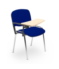 ISO 4-leg conference training chair with wood writing tablet