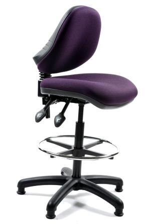 Sprint medium back 2-lever draughtsmans chair. Tarot fabric