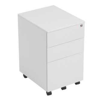 Budget steel standard width 3-drawer mobile pedestal