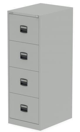 Qube by Bisley steel 4-drawer filing cabinets