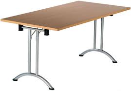 Classic folding arched leg rectangular table 600, 700 or 800mm deep