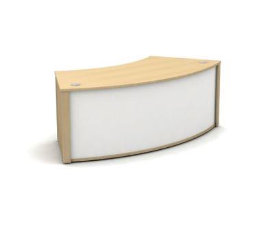 Mobili 60 degree low outer curved reception counter