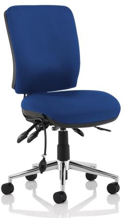 Chiro medium back 24 hour task chair blue fabric (Limited offer)