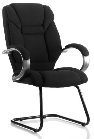 Garvi cantilever frame black fabric meeting chair