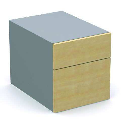 Contrax2 fixed flush fronted 2 and 3 drawer pedestals