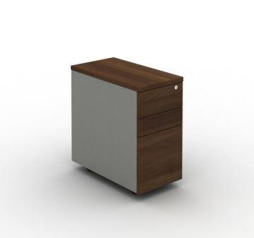 Mobili flush fronted 3-drawer slimline mobile pedestal